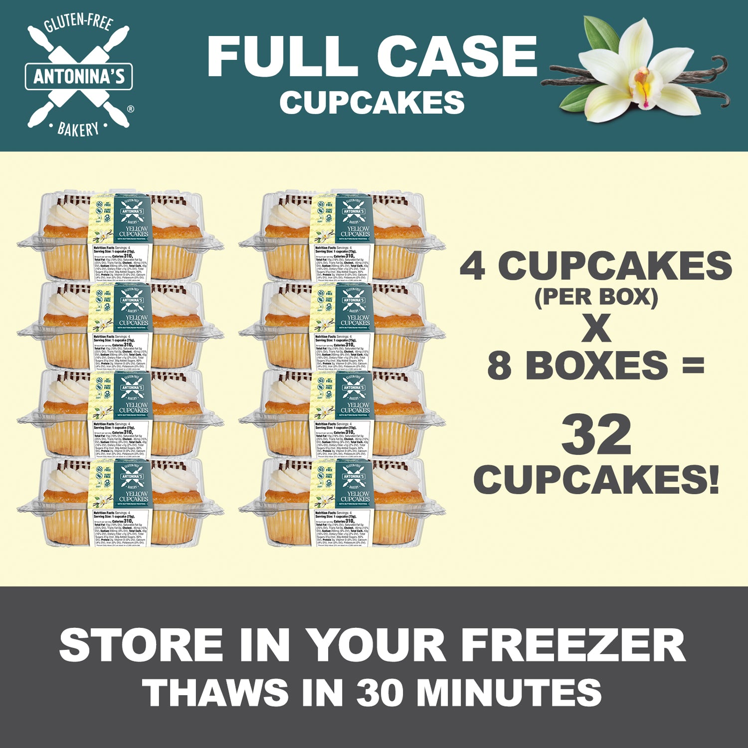 32 Yellow Cupcakes