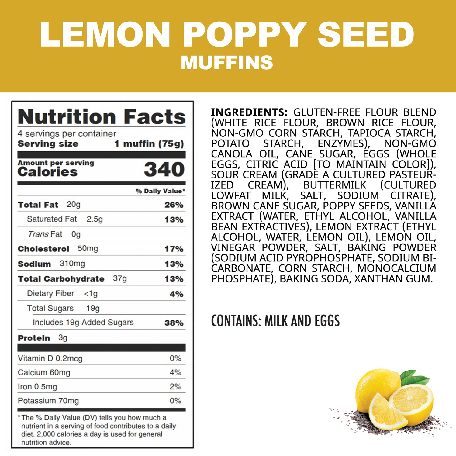 32 Lemon Poppy Seed Muffins