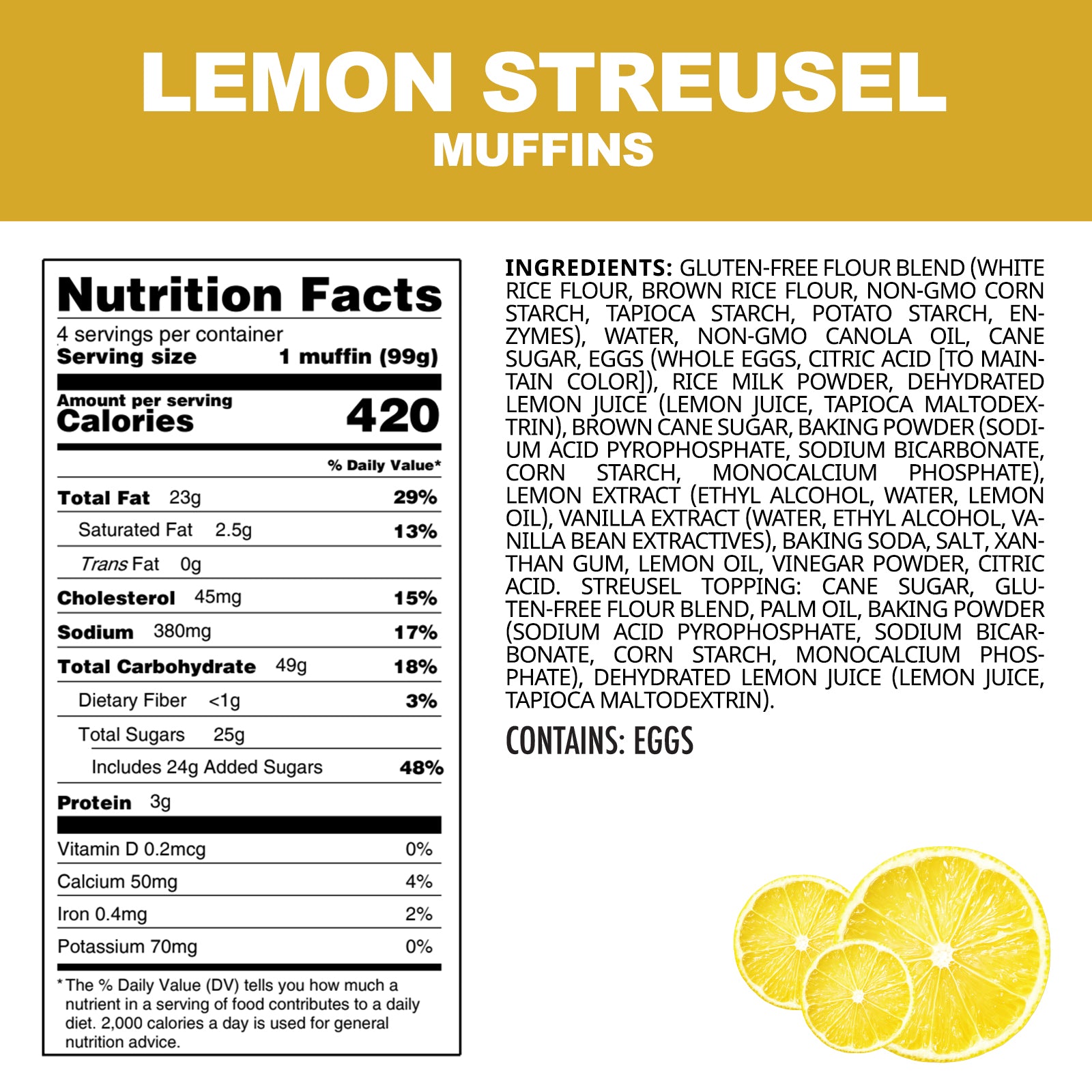 Lemon Streusel Gluten-Free, Dairy-Free Muffins