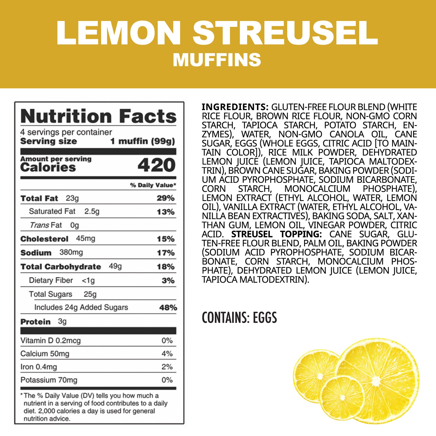 Lemon Streusel Gluten-Free, Dairy-Free Muffins