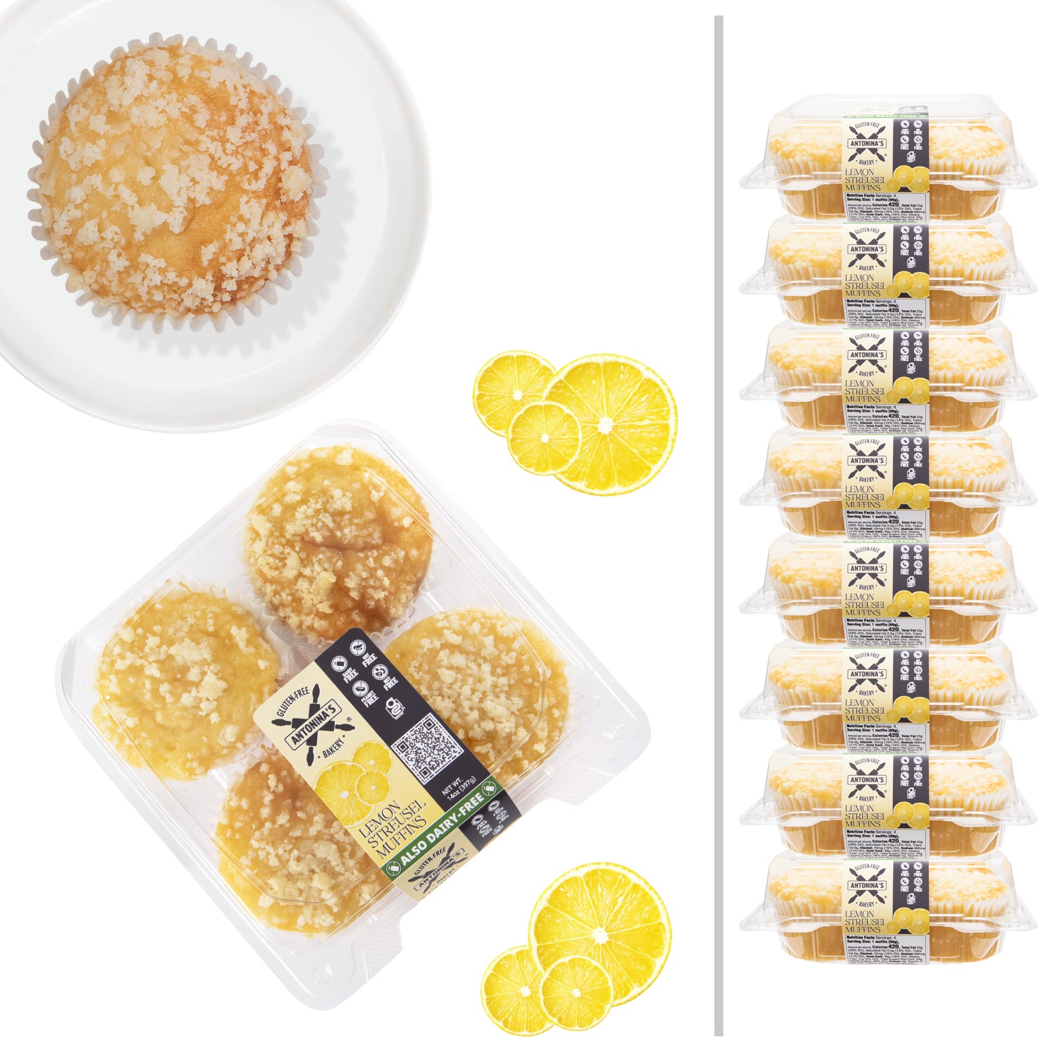 Lemon Streusel Gluten-Free, Dairy-Free Muffins